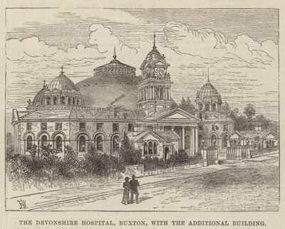 Szpital Devonshire w Buxton z dodatkowym budynkiem autorstwa Frank Watkins