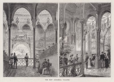 Nowy Teatr Alhambra (rycina) autorstwa Frank Watkins