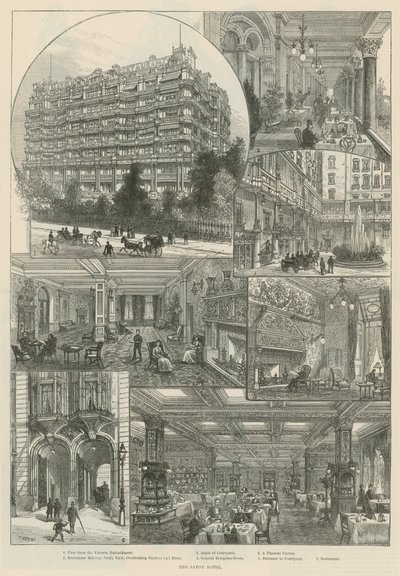 Hotel Savoy (grawerowanie) autorstwa Frank Watkins