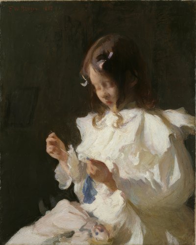 Portret dziecka do szycia autorstwa Frank Weston Benson