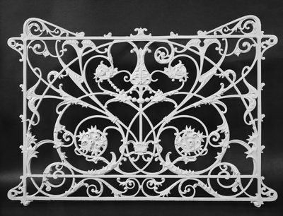 Sekcja balustrady balkonowej z budynku mieszkalnego Mekka, 34th i State Street, Chicago, Illinois, 1891-92 autorstwa Franklin Pierce Burnham