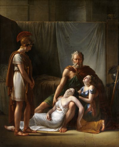 Śmierć żony Belizariusza (olej na płótnie) autorstwa François Joseph Kinsoen
