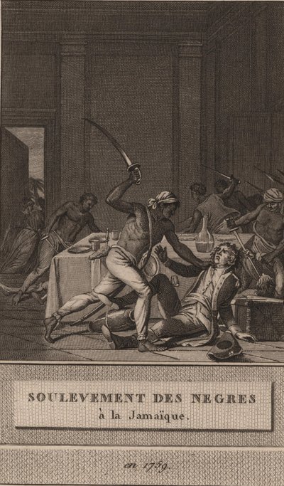 Powstanie czarnych niewolników na Jamajce w latach 1760, 1800. autorstwa François Anne David