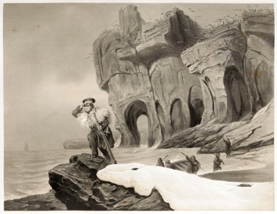 Bear Island z Travels in Scandinavia, Lapland, Spitsbergen and the Feroes, wyd. 1852 (grawerowanie) autorstwa François Auguste Biard