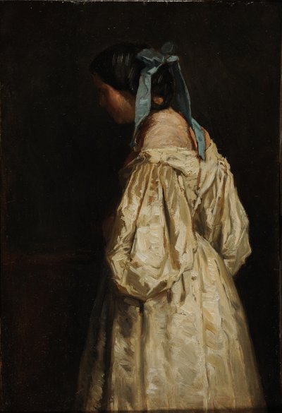 Kobieta w bieli autorstwa François Bonvin
