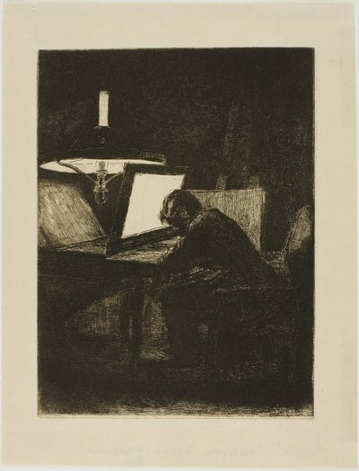 Francois Bonvin akwaforta autorstwa François Bonvin