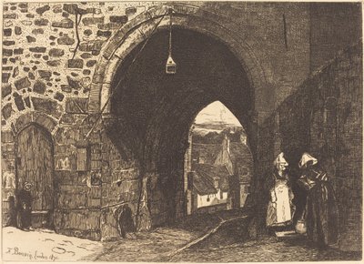 Porte de St Malo w Dinanie autorstwa François Bonvin