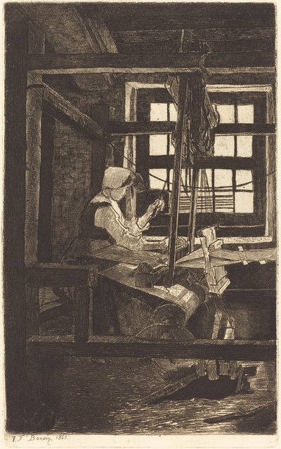 Tkacz (La Tisserande) autorstwa François Bonvin