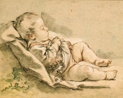 Śpiące dziecko autorstwa François Boucher