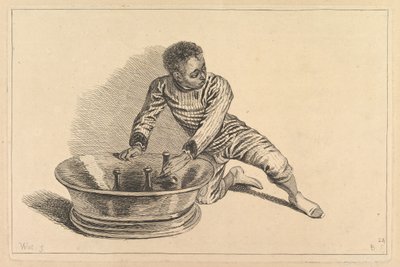 Czarne afrykańskie butelki do wyjmowania z lodówki, XVIII wiek. autorstwa François Boucher