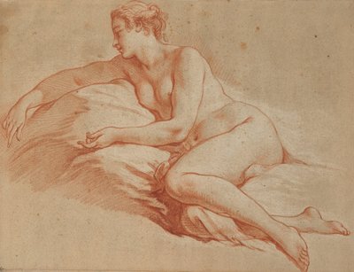 Boucher - leżąca naga kobieta zwrócona w lewo autorstwa François Boucher