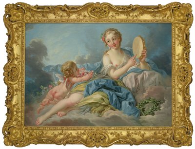 Boucher i studio - Muza Erato autorstwa François Boucher