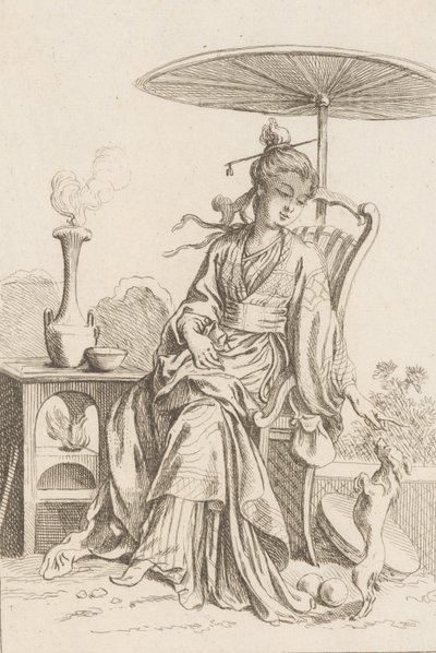 Chińska Dama, 1738-45. autorstwa François Boucher