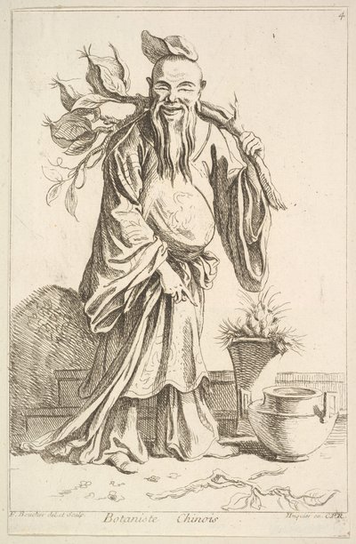 Chiński botanik, 1738-45. autorstwa François Boucher