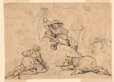 Wzory dla ozdoby Chinoiserie autorstwa François Boucher