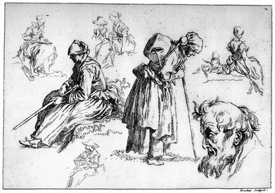 Różnorodne postacie, c1720-1770, 1924 autorstwa François Boucher