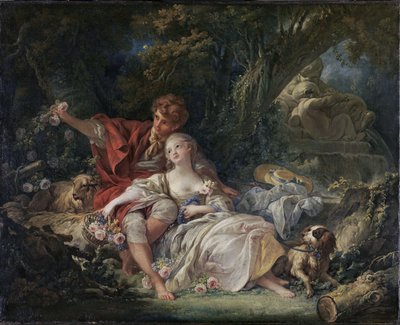 Niemiecki: Pasterz i pasterka pasterska autorstwa François Boucher