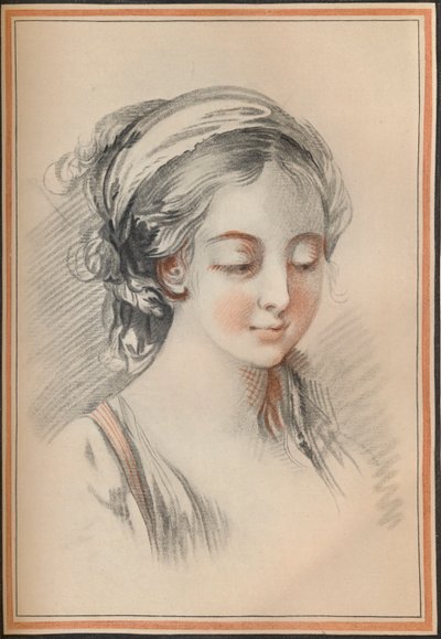 Głowa dziewczyny, c1746 autorstwa François Boucher