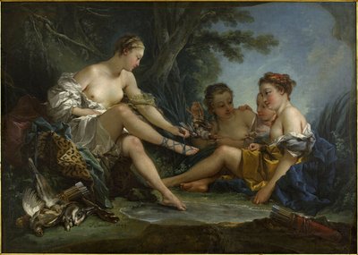 Le Repos des nymphes au retour de la chasse, znany również jako Le Retour de chasse de Diane autorstwa François Boucher