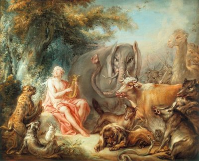 Orfeusz oczarowuje zwierzęta autorstwa François Boucher