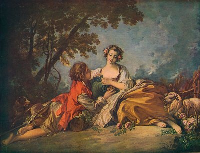 Temat duszpasterski, XVIII w. autorstwa François Boucher