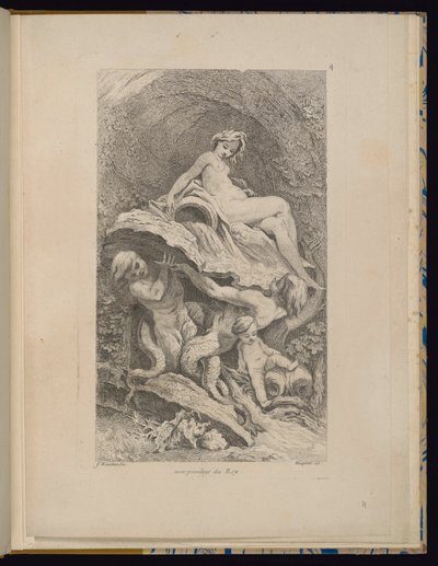 Tablica 4, Receuil de Fontaines (Zbiór Fontann) autorstwa François Boucher