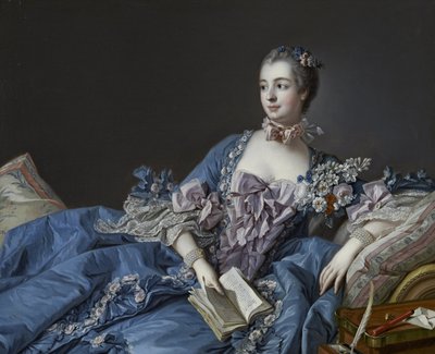 Portret markizy de Pompadour 1721-1764, ok. 1758 autorstwa François Boucher