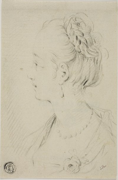 Profil popiersia młodej kobiety autorstwa François Boucher