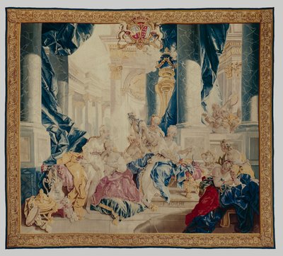 Psyche pokazująca swoje skarby siostrom, 1744-46 (wełna i jedwab) autorstwa François Boucher