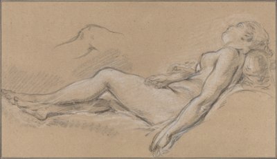 Leżąca nimfa autorstwa François Boucher