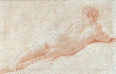 Nago z tyłu leżącej kobiety autorstwa François Boucher