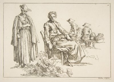 Arkusz szkiców, 1753. autorstwa François Boucher