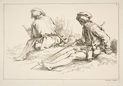 Arkusz szkiców, 1753. autorstwa François Boucher