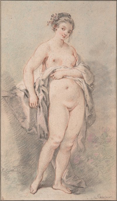 Stojąca naga dziewczyna autorstwa François Boucher