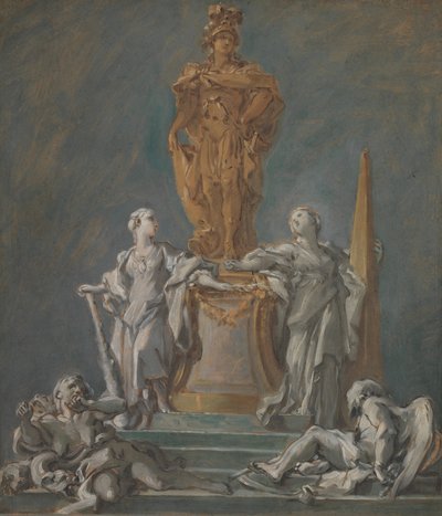 Studiuj pomnik postaci książęcej. autorstwa François Boucher