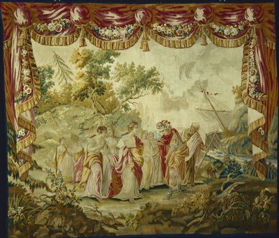 Przybycie Telemacha na Wyspie Kalipso, z The Story of Telemachus, po 1776 autorstwa François Boucher
