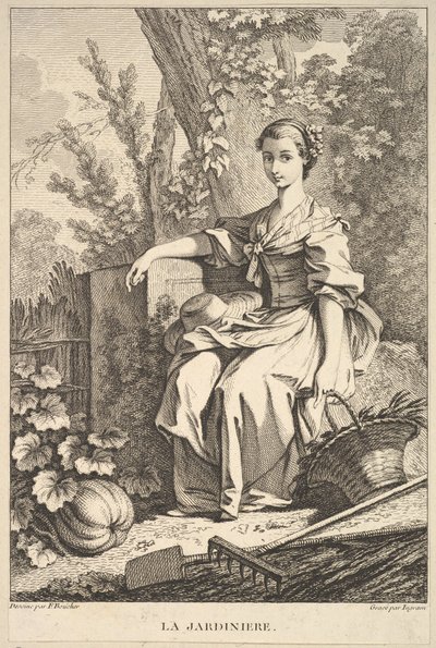 Ogrodnik, 1741-63. autorstwa François Boucher