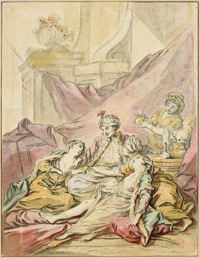 Pasza w swoim haremie, ok. 1735-1739 r. autorstwa François Boucher
