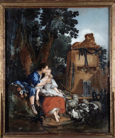 Lecon na flecie autorstwa François Boucher