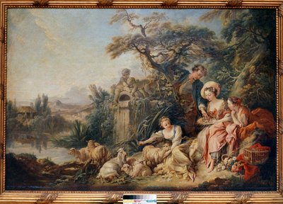 Gniazdo lub prezenty obrazu pasterza autorstwa Francois Bouchera (1703-1770) autorstwa François Boucher