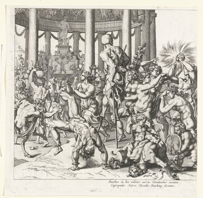 Triumf Bachusa, lewa połowa autorstwa François Chauveau (attributed to)