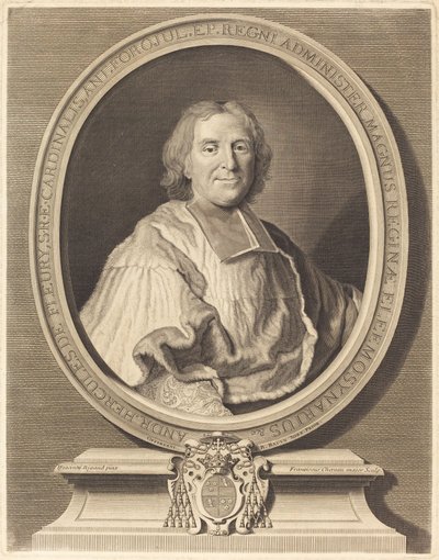 kardynał Fleury autorstwa François Chereau I after Hyacinthe Rigaud