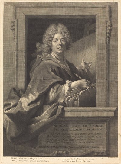 Nicolas de Largilliere autorstwa François Chereau I after Nicolas de Largillierre