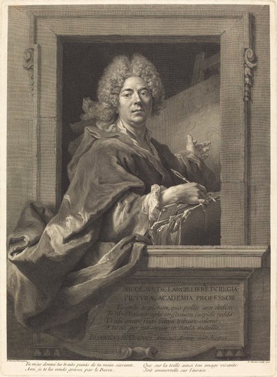 Nicolas de Largilliere autorstwa François Chereau I after Nicolas de Largillierre