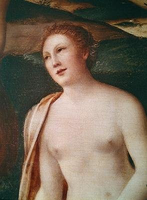 Popiersie nimfy, fragment z Diany Bathing autorstwa François Clouet