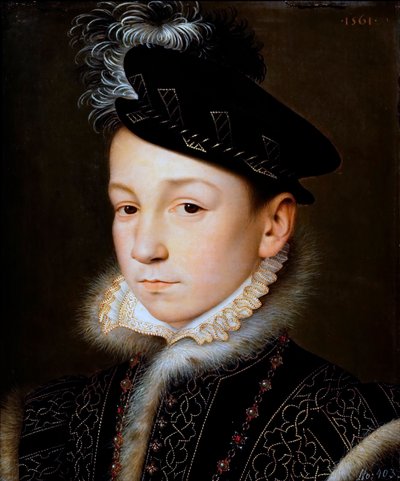 Król Francji Karol IX (1550-1574), popiersie króla Francji Karola IX autorstwa François Clouet