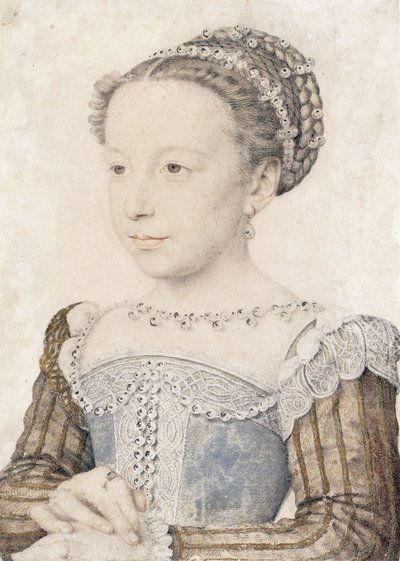 Portret Małgorzaty Valois 1553-1615, ok. 1559 autorstwa François Clouet