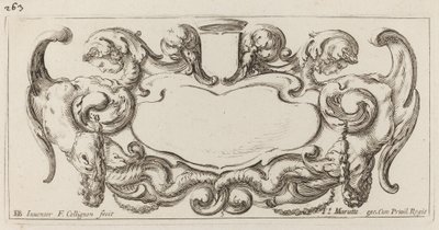 Kartusz autorstwa François Collignon after Stefano Della Bella
