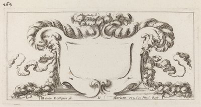 Kartusz autorstwa François Collignon after Stefano Della Bella