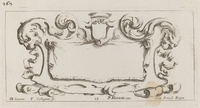 Kartusz autorstwa François Collignon after Stefano Della Bella